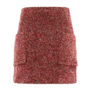 NWT Remain Birger Christensen Felina Wool Blend A Line Mini Skirt Red Pink 40/ 8